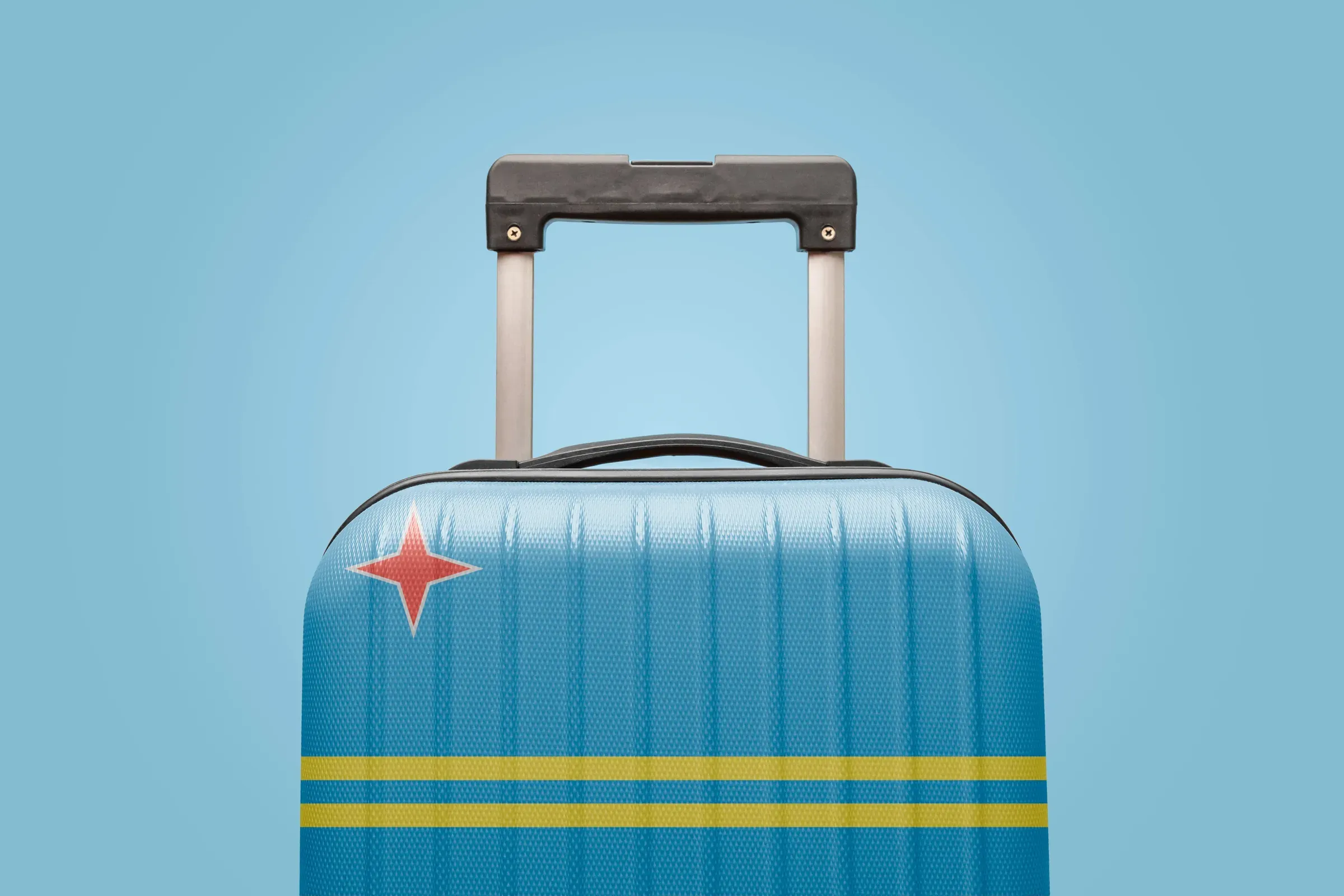 Suitcase theme with flag of Aruba